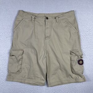 Disney Shorts Mens Large Beige Tiki‎ Kingdom Cargo Safari Traveler Hiker Camping